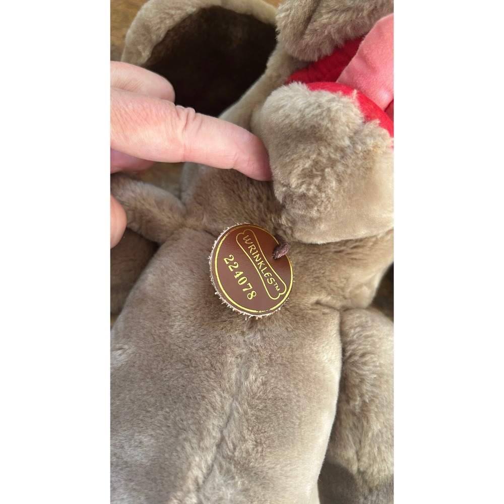 Wrinkles Dog Hand Puppet Plush Vintage Ganz Stuffed Animal 18in Nostalgia 80s - Picture 4 of 8